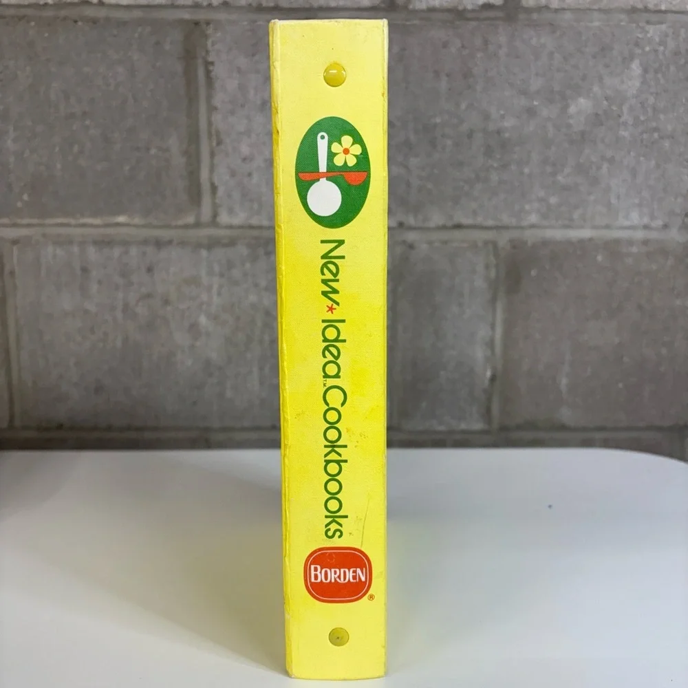 New Idea Cookbooks Vintage Borden Cookbook - Yellow & Green 1970s Style